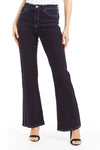 Tractr Mid Rise Bling Side Seam Piping Bootcut