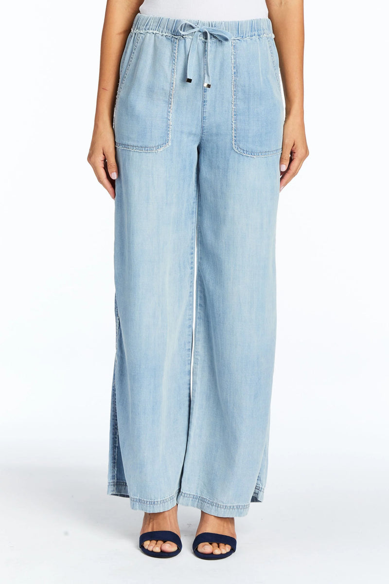 Mid Rise Lounge Pant - Light Indigo