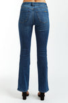 High Rise Front Flap Pocket Boot Cut Jeans