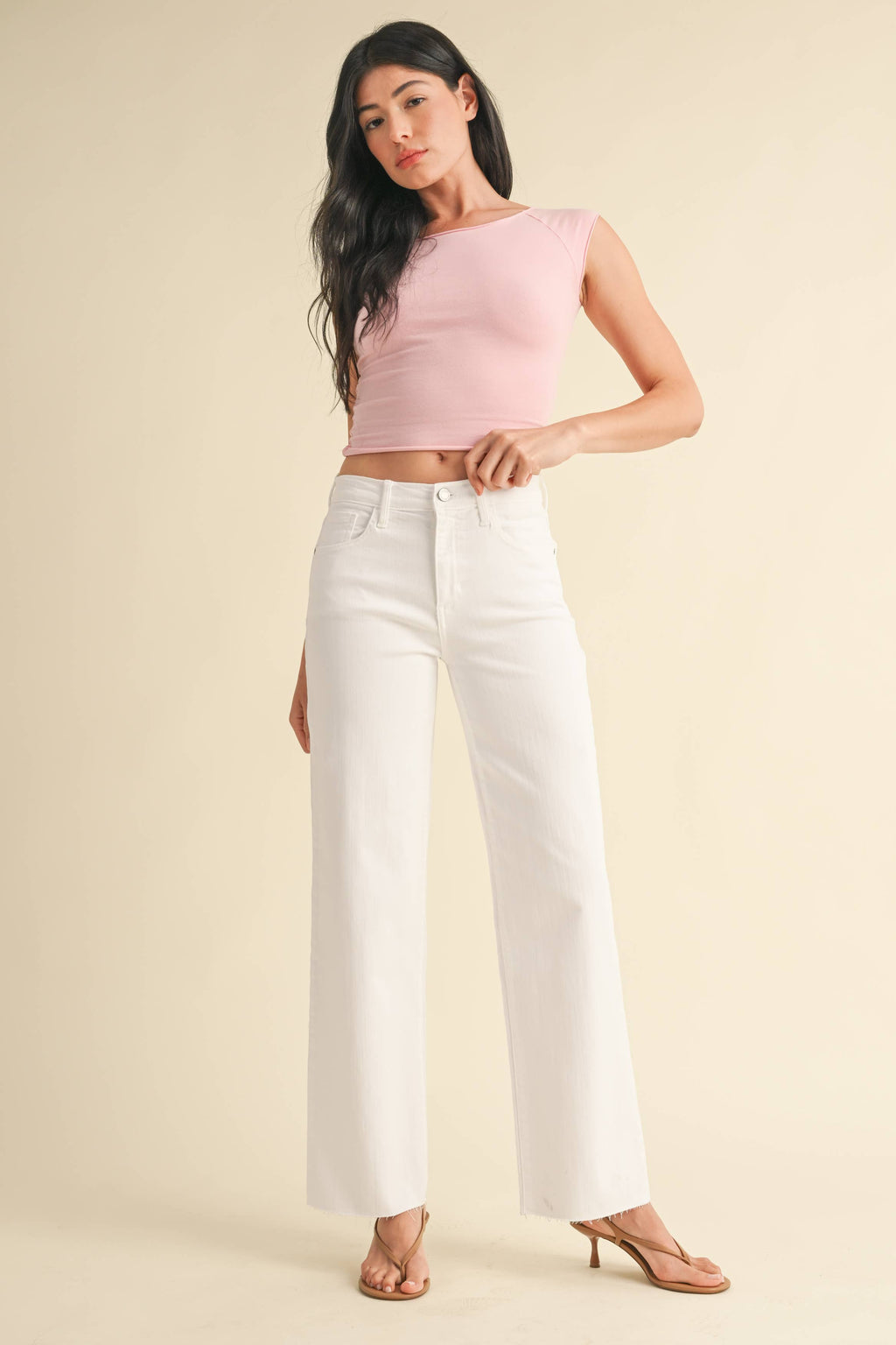 Just Black Denim Slim Palazzo w/ Scissor Cut