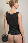 Sleeveless Glitter Sweater Top