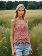 Casual Crochet Detail Tank Top