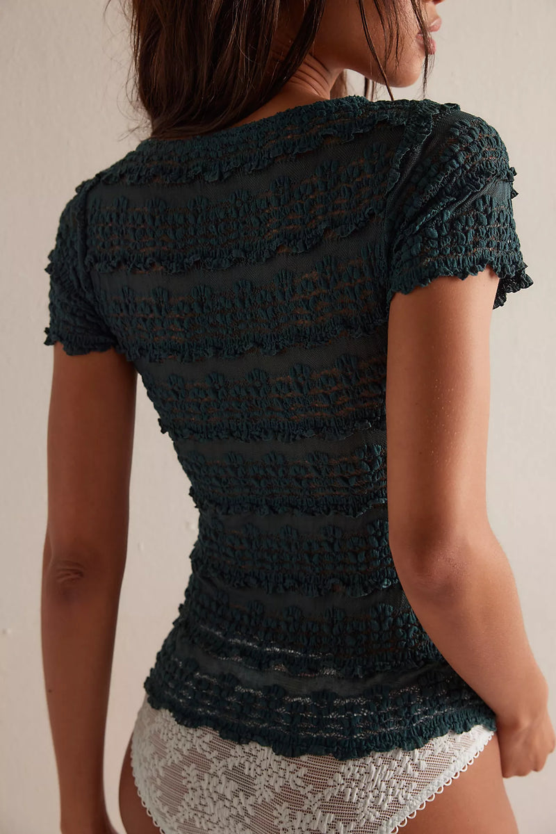 Free People- Angelina Lace Tee