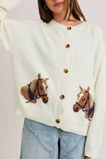 "Horse" Graphic Long Sleeve Cardigan