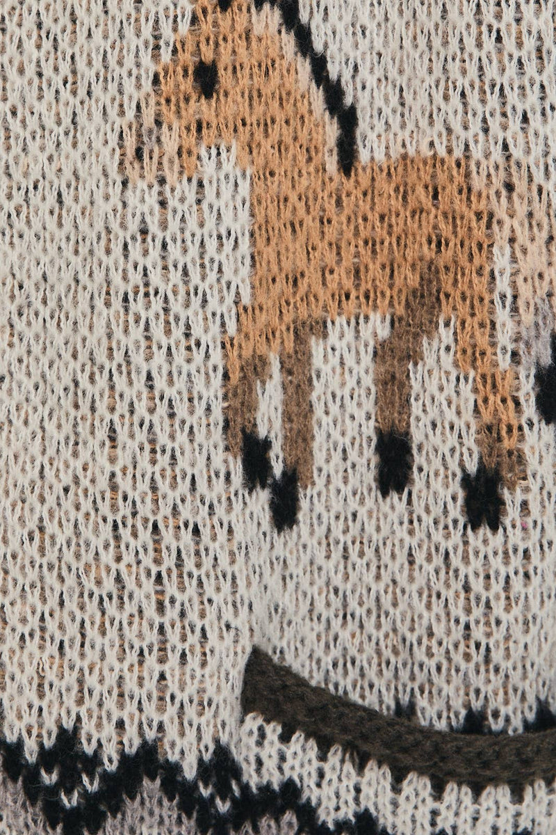 Horse Zip Up Sweater Vest