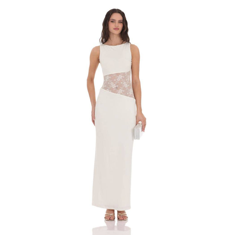 Lace Cutout Maxi Dress