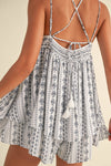 Trapeze Baby doll Tassel Romper