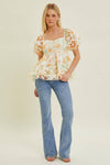 Floral Burnout Top