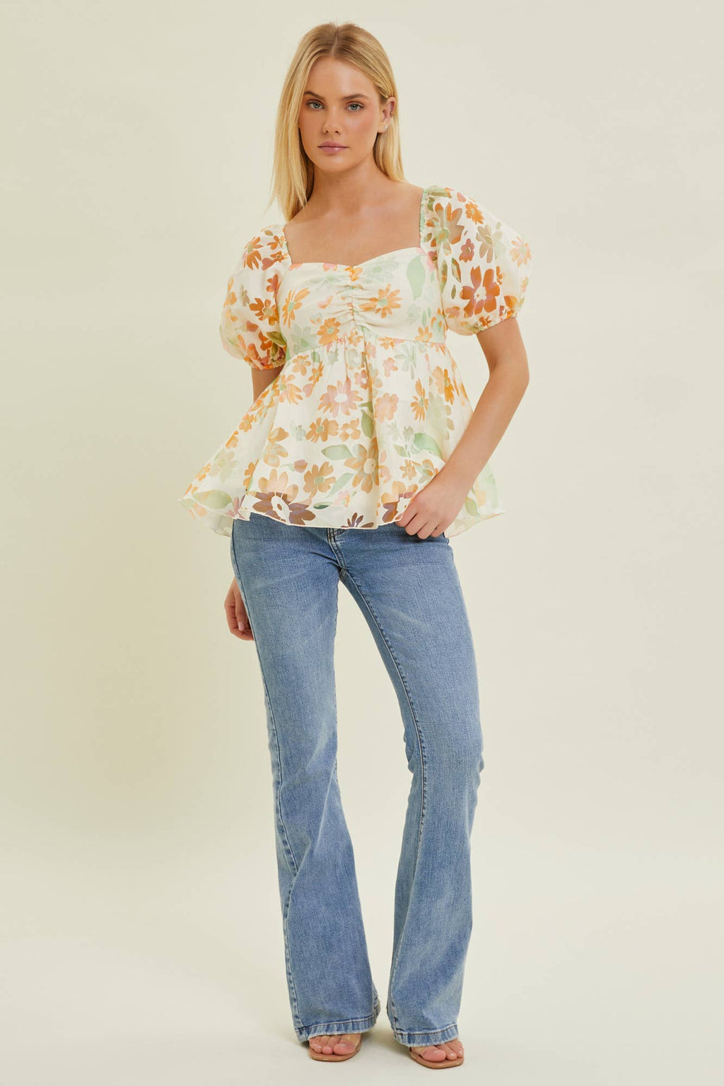 Floral Burnout Top