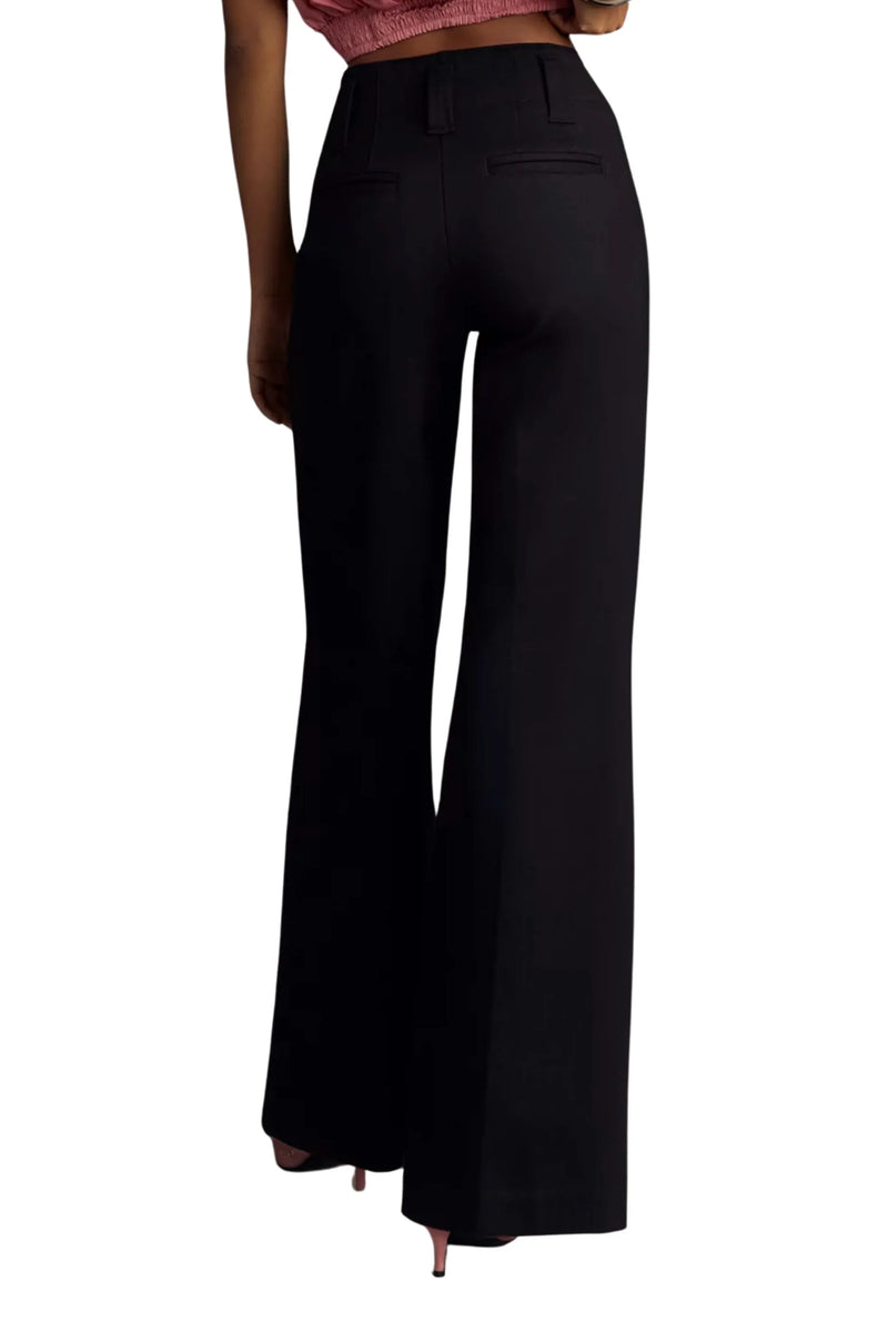 Mid Rise Ft Patch Pocket Wide Ankle Pants