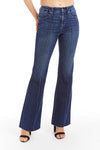 Mid Rise 70's Front Pintuck Flare Jeans