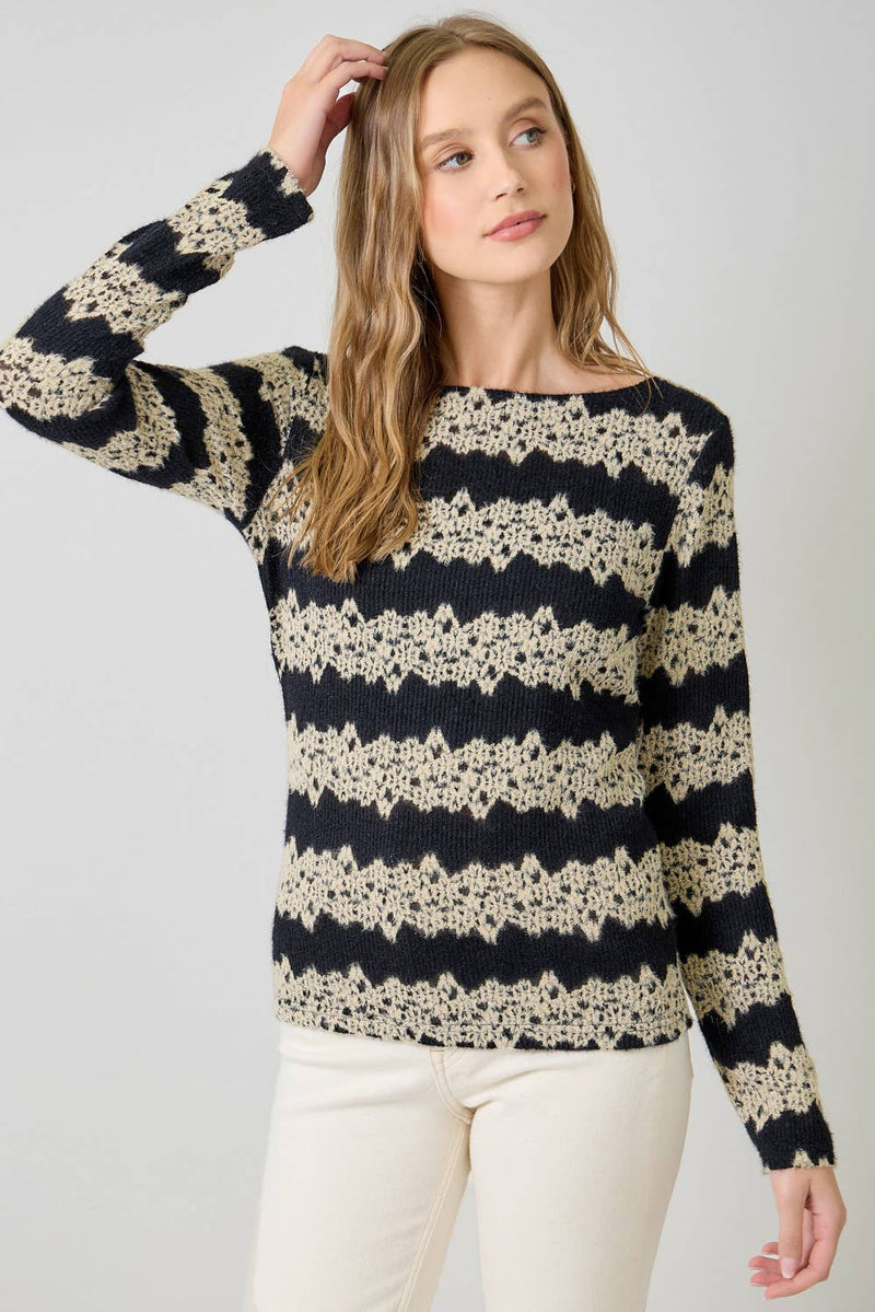 Lace Applique Coverstitch Top