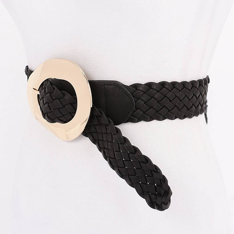 Metal Buckle Braided Belt