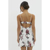 Cowl Neck Floral Mini Dress