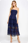 Eyelet Lace Tube Dress