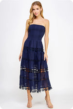 Eyelet Lace Tube Dress