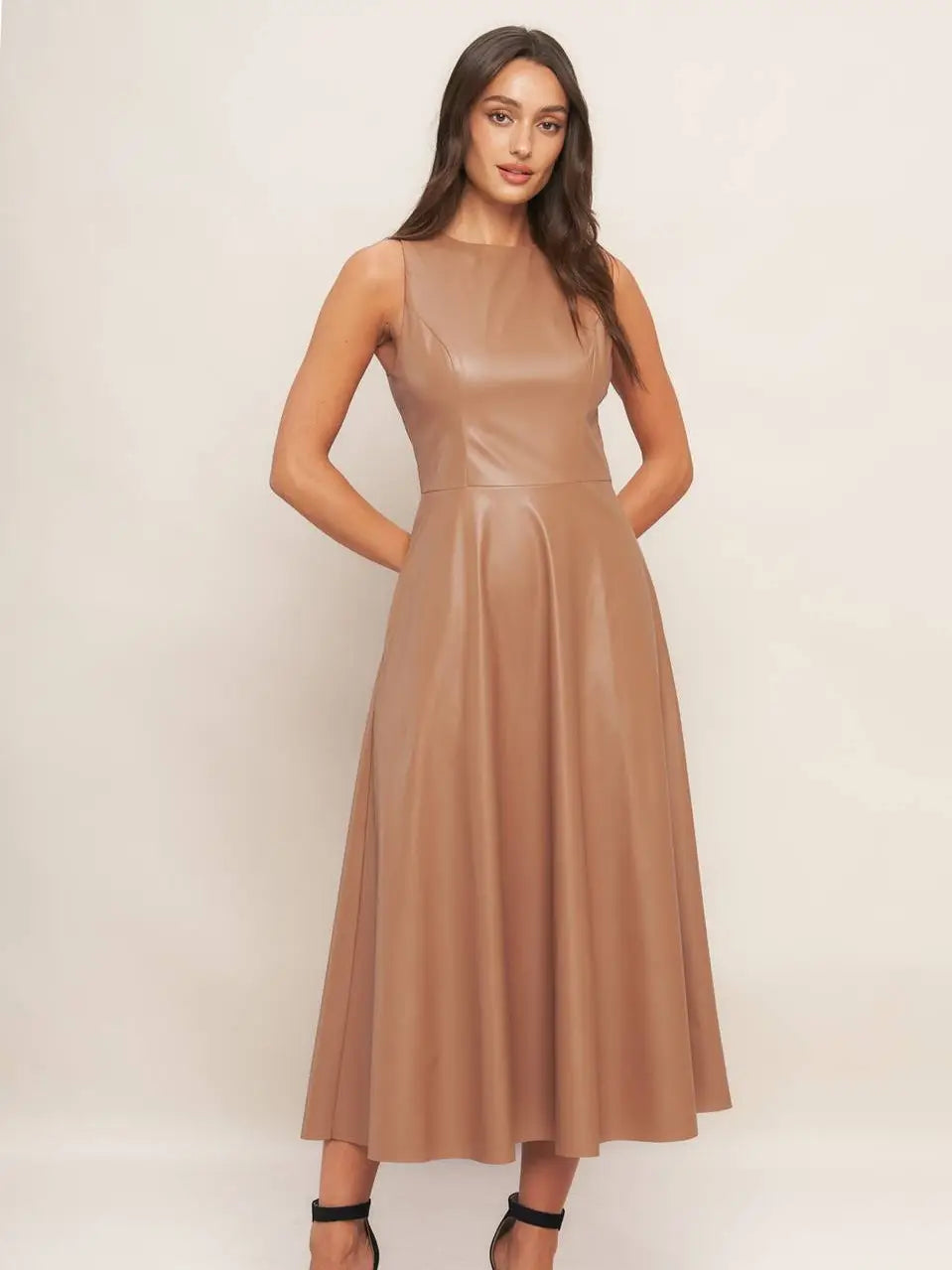 satin tiered midi dress Dear Moon Satin Twist Front Ruffle Tiered Midi Dress