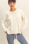 Round Roll Neck Drop Shoulder Sweater