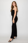 Tube Crumpled Pleats Jumpsuit