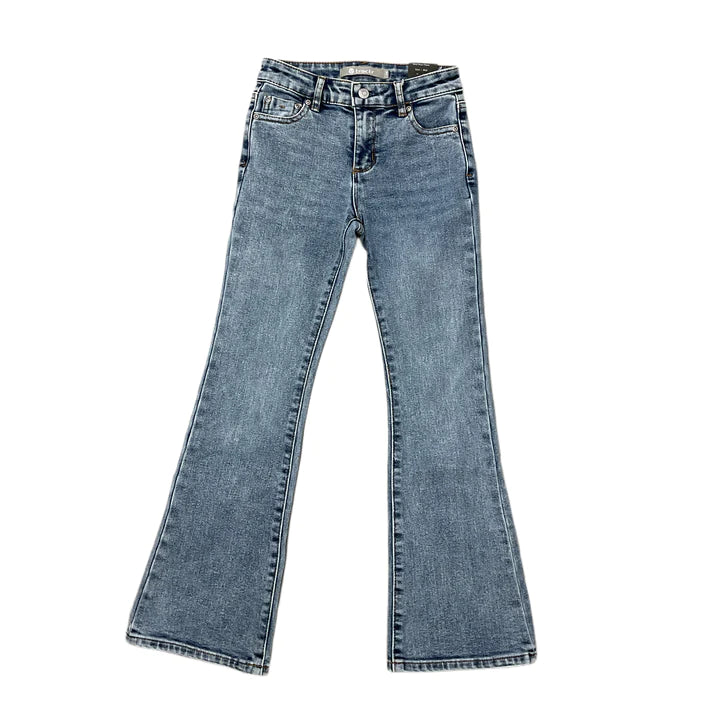 Medium Indigo Midrise Flare Jeans