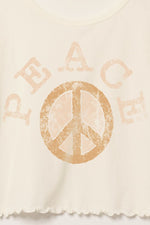 Peace Sign Lettuce Edge Graphic Tee