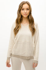 Sweater Hoodie With Contrast Stitching