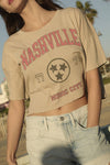 Nashville Music City Cropped Graphic Tee