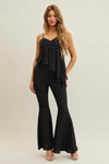 Woven Cami Top w Asymmetric Hem & Flare Pants