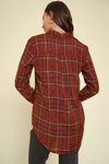 Washed Plaid Button Down Shirt