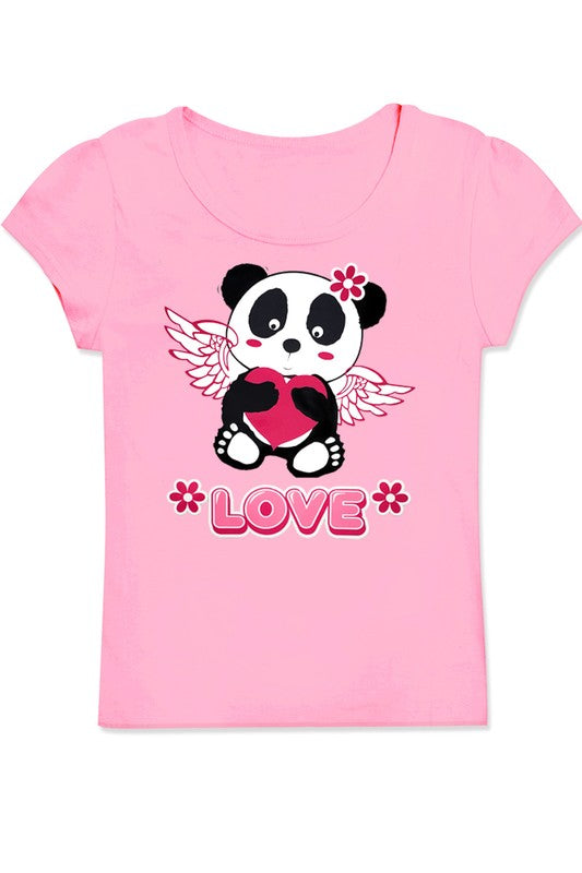 Panda ‘Love’ Tee- Girls