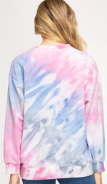 Long Sleeve Tie Dyed Sweatshirt