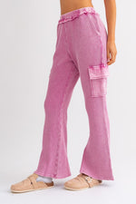 Terry & Gauze Mix Cargo Pants