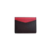 Sleek black credit card holder with a stylish red top detail, perfect for keeping essentials organized in Long Island boutique fashion.