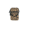 Quilted cellphone holder in a stylish leopard print with black accents, perfect for chic Long Island boutique fashion.
