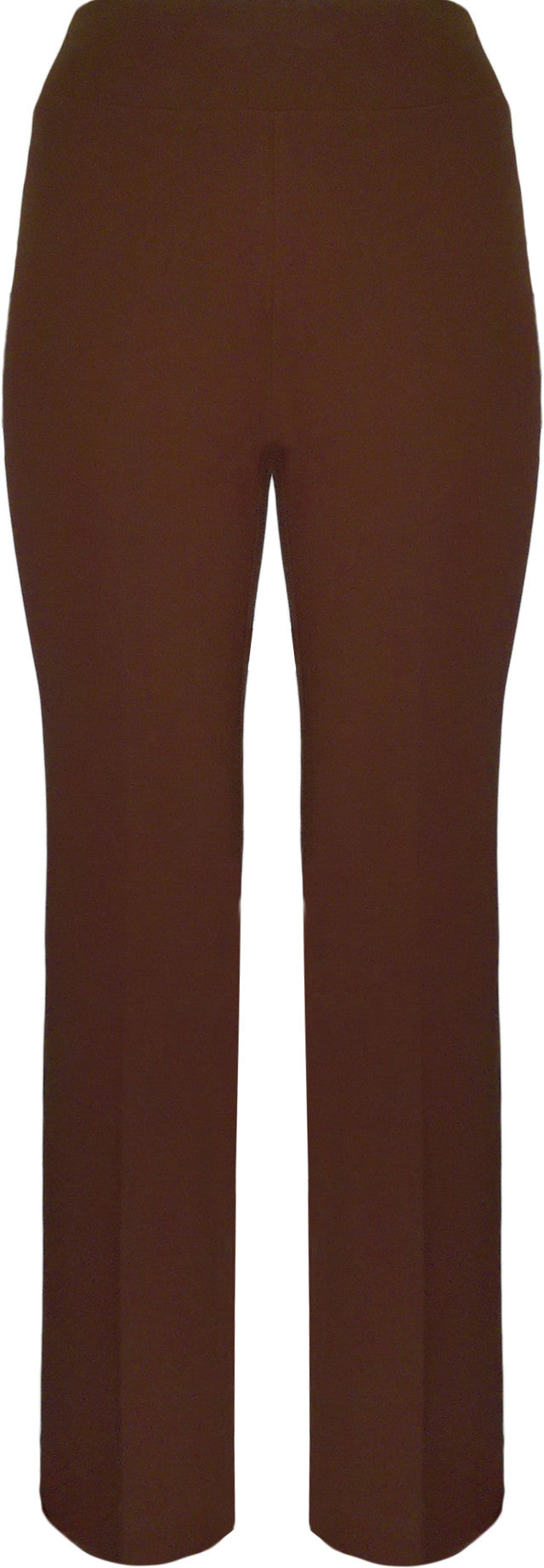 Solid Modern Bootcut Pants -  Chocolate