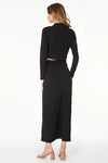 Center Front Shirred Maxi Shirt