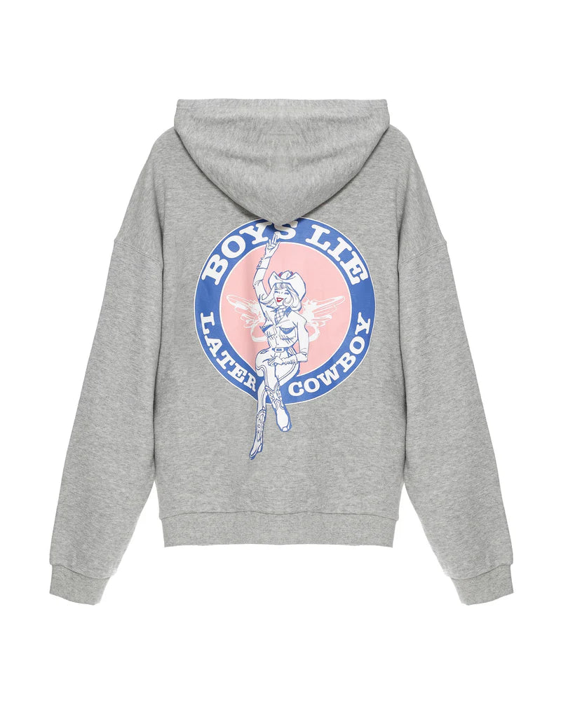 Boys Lie Later Cowboy Harley Zip Hoodie