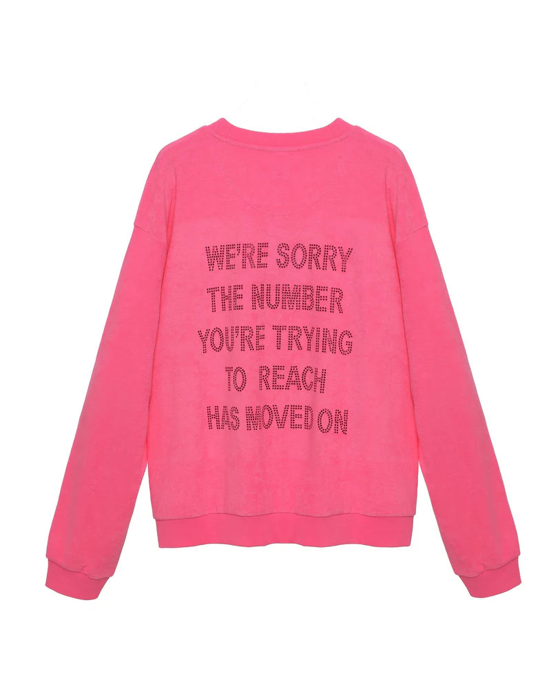Boys Lie 1-800 Neon Pink Kara Crewneck