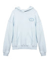 Light blue Georgia Rules racer hoodie featuring a relaxed fit and front pocket, perfect for casual wear at this Long Island boutique fashion.