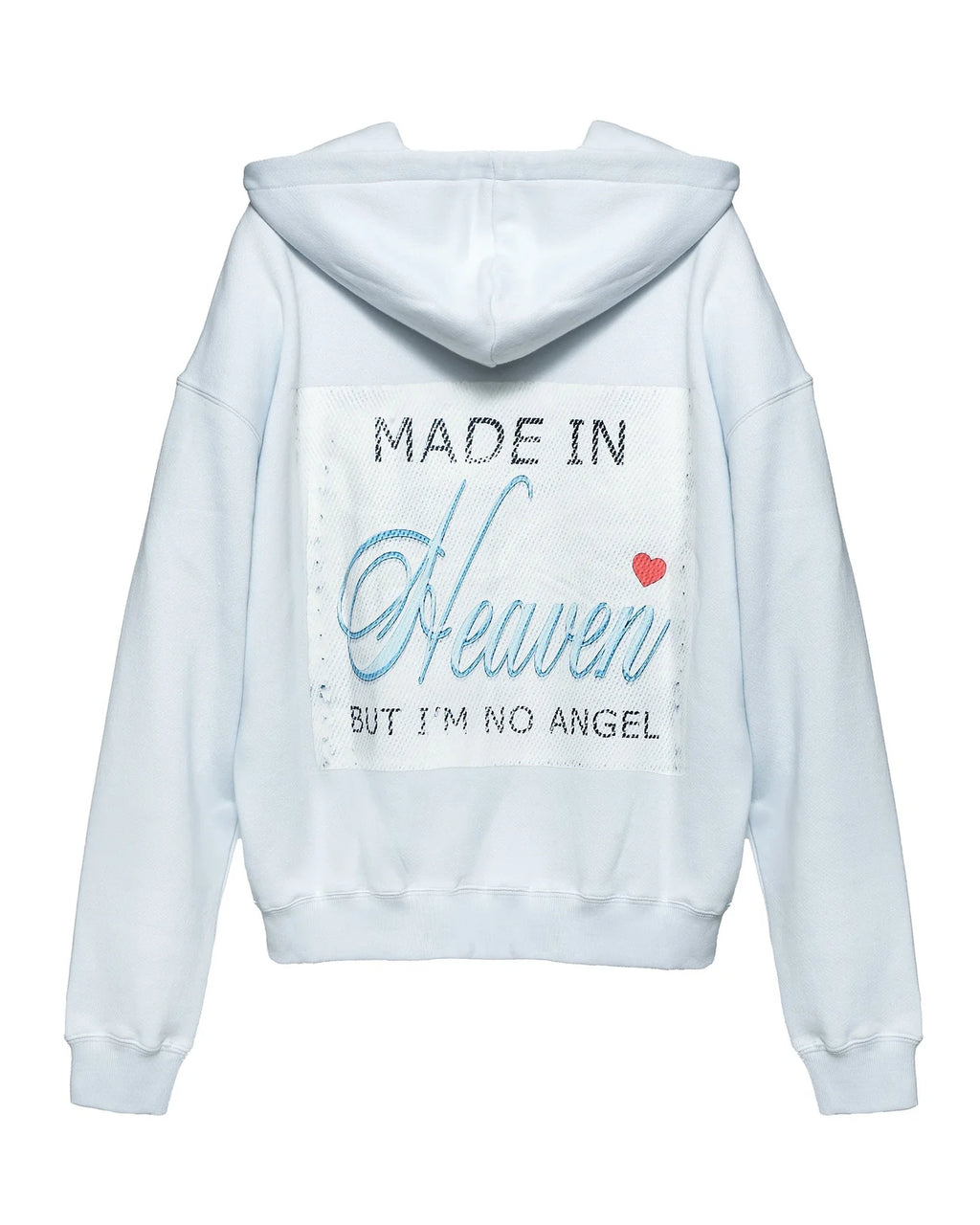 Light blue Georgia Rules racer hoodie featuring a relaxed fit and front pocket, perfect for casual wear at this Long Island boutique fashion.