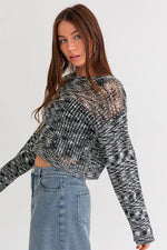 Net Knitting Sweater Top