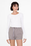 Seamless Perforated Top With Thumbholes