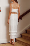 Fringe Detail Cutout Midi Dress