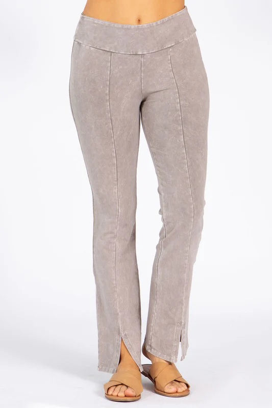 Straight Fit Pants  - Stone