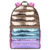 Icy Color Block Puffer Backpack- Girls