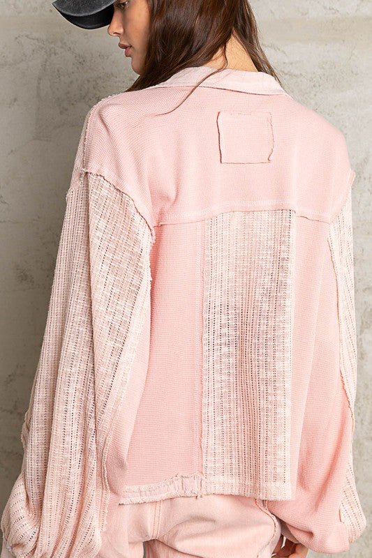 Balloon Sleeve Button Down Shirt