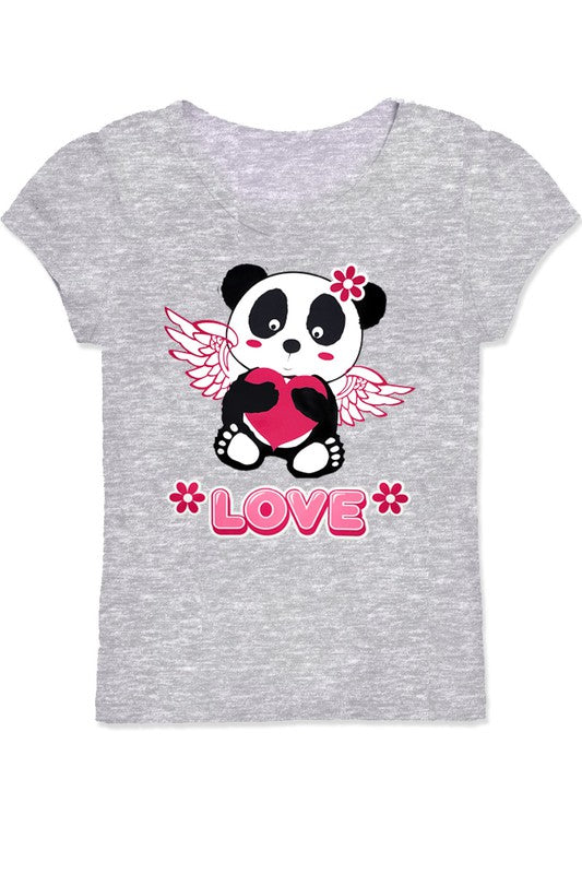 Panda ‘Love’ Tee- Girls