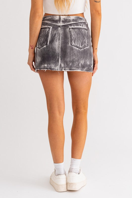 Vintage Washed Denim Skirt