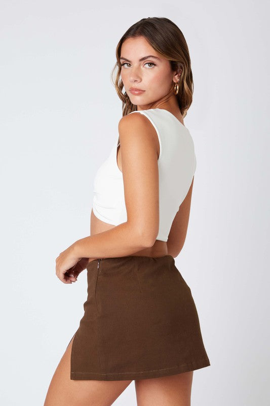 Mini Skirt With Side Zipper