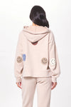 Vintage Havana- Patches Reverse Burnout Hoodie